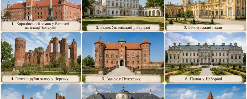 Найкращі замки у Варшаві та біля Варшави